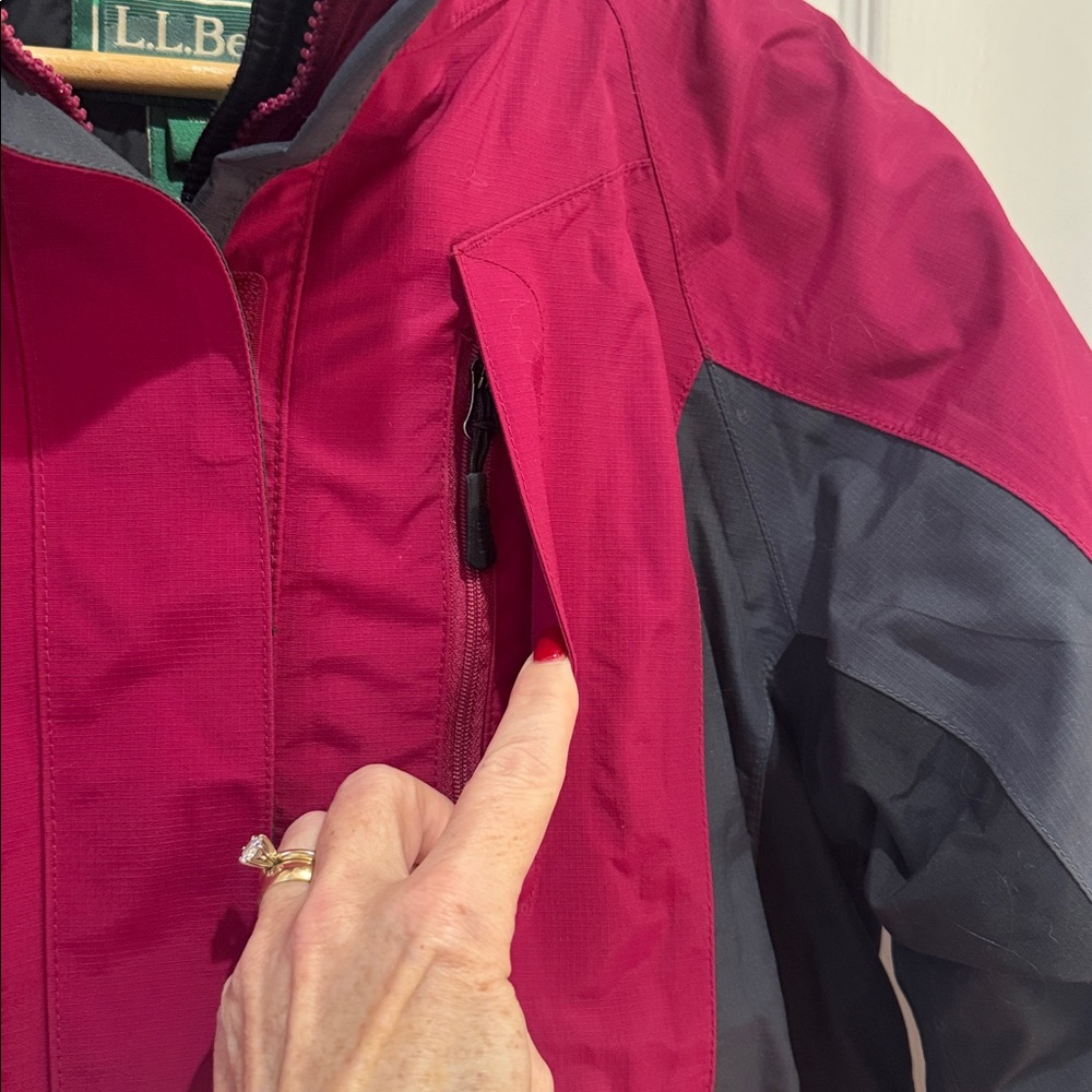 LL BEAN Fuchsia Gray 3-in-1 Ski Mountain Jacket M Medium $300 EUC KL - Picture 6 of 16